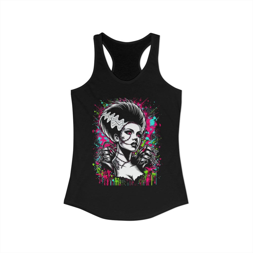 Bride of Frankenstein Women's Racerback Tank — Bridal Halloween Tank Top