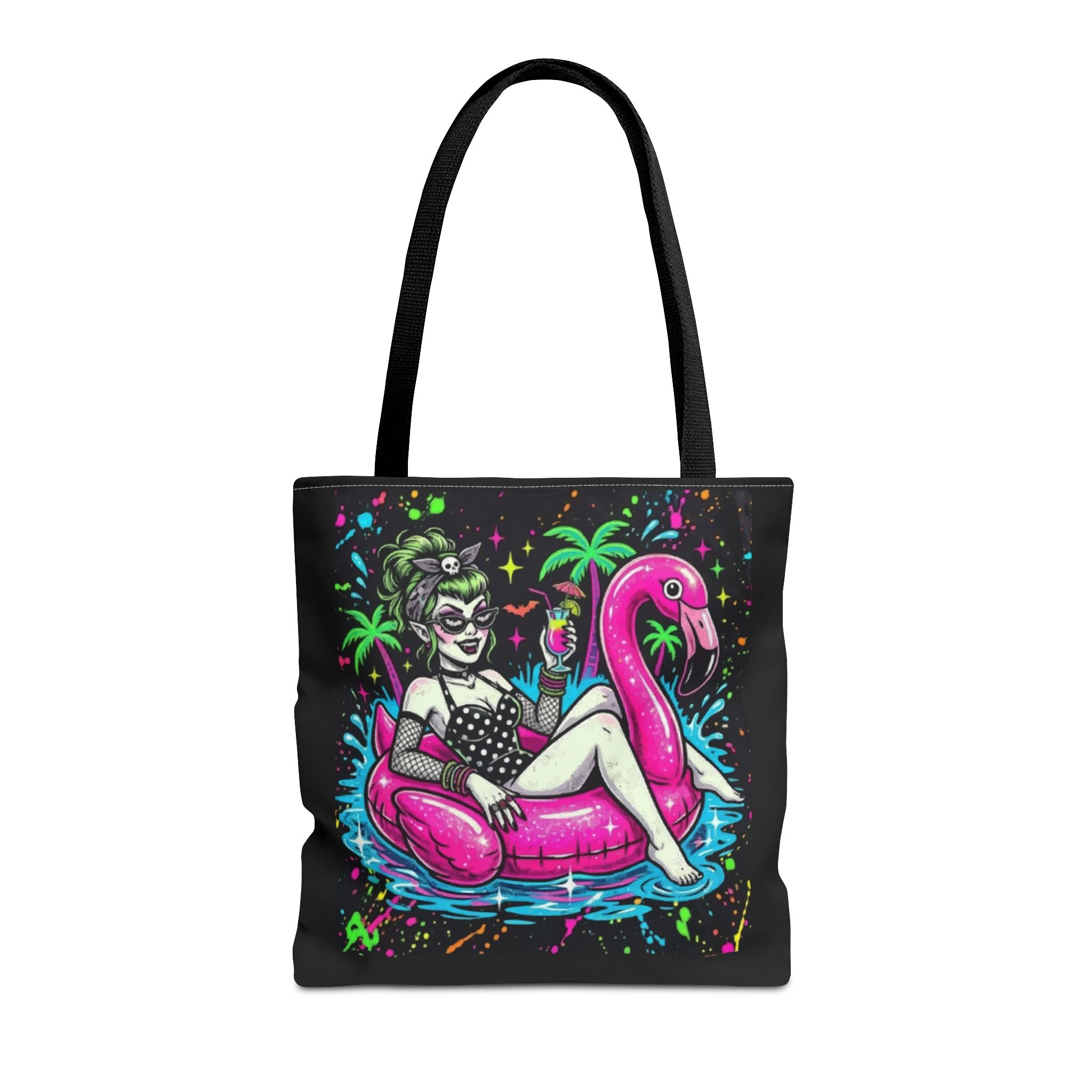 Retro Pin-Up Flamingo Tote