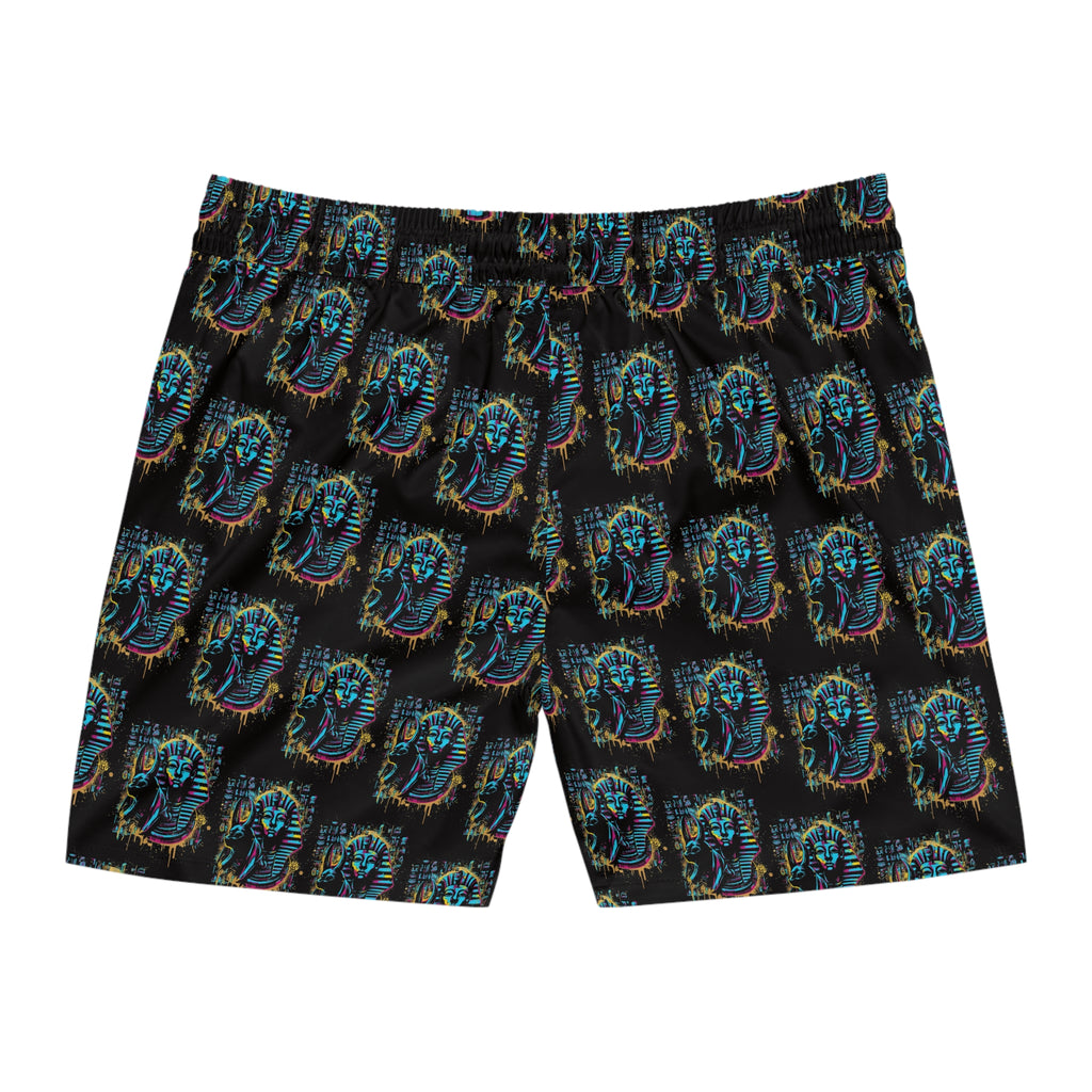 Egyptian Neon Pharaoh Swim Shorts – Men's Mid-Length Printed Trunk
