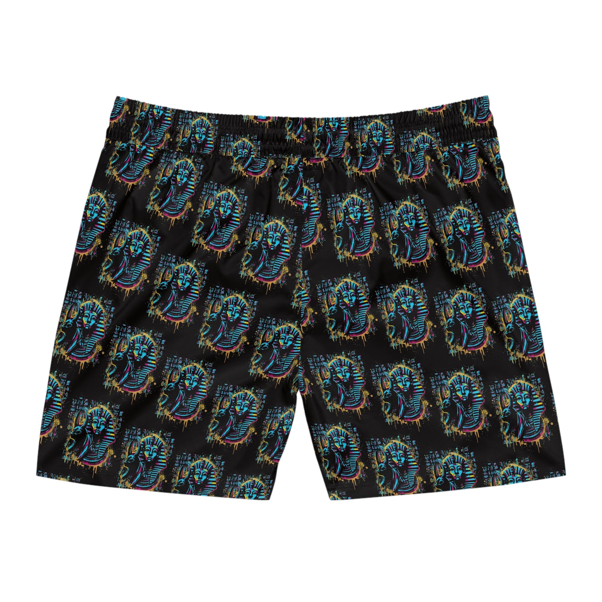 Egyptian Neon Pharaoh Swim Shorts – Men's Mid-Length Printed Trunk