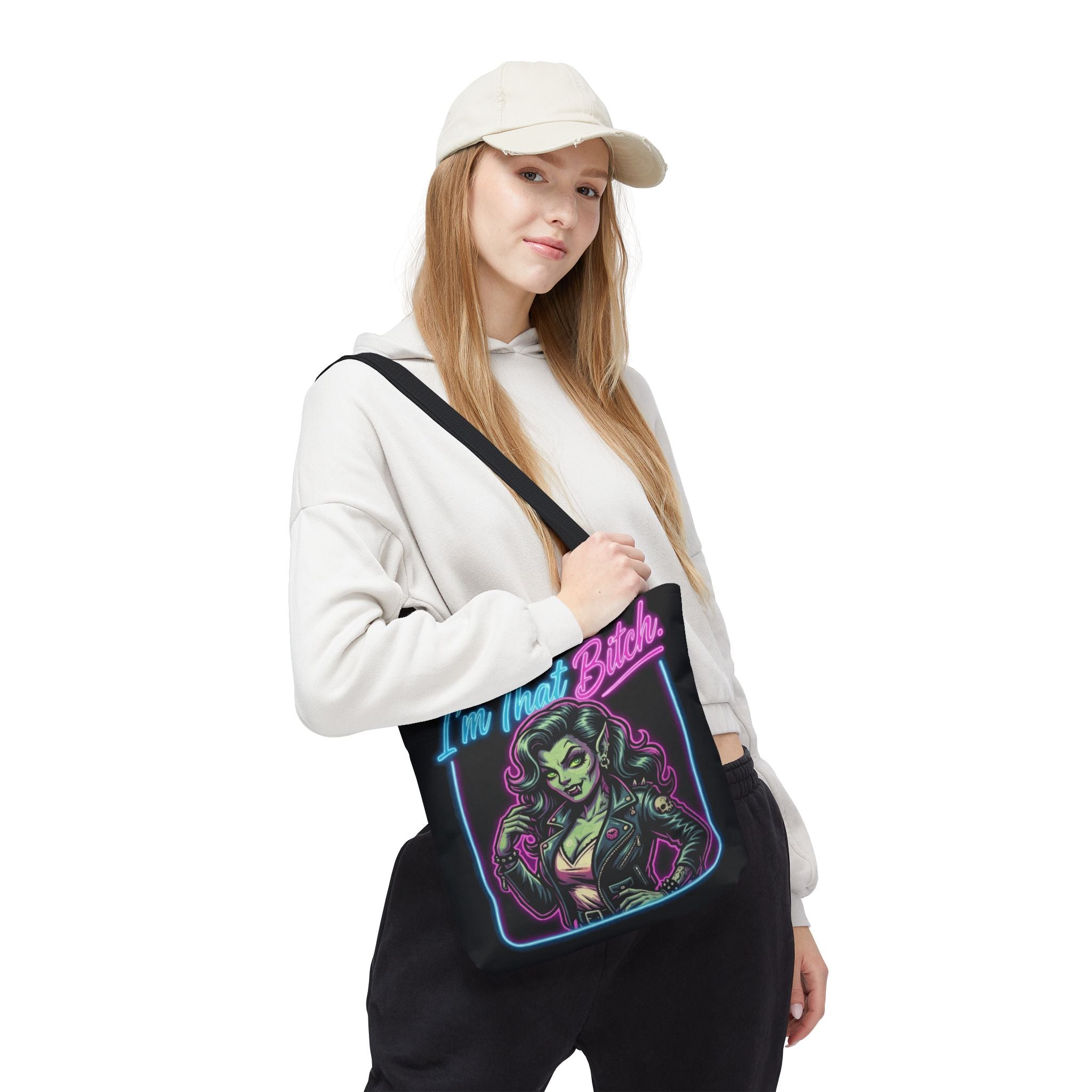 Tote Bag — "I'm That Bitch" Neon Pin-Up Tote