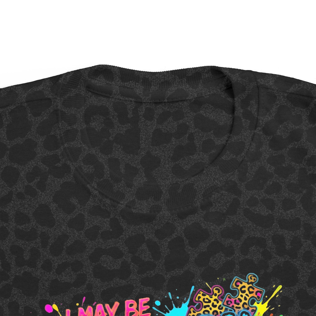 Toddler Tee - "I May Be Non Verbal But My Momma Ain't" Colorful Graffiti Autism Awareness Shirt