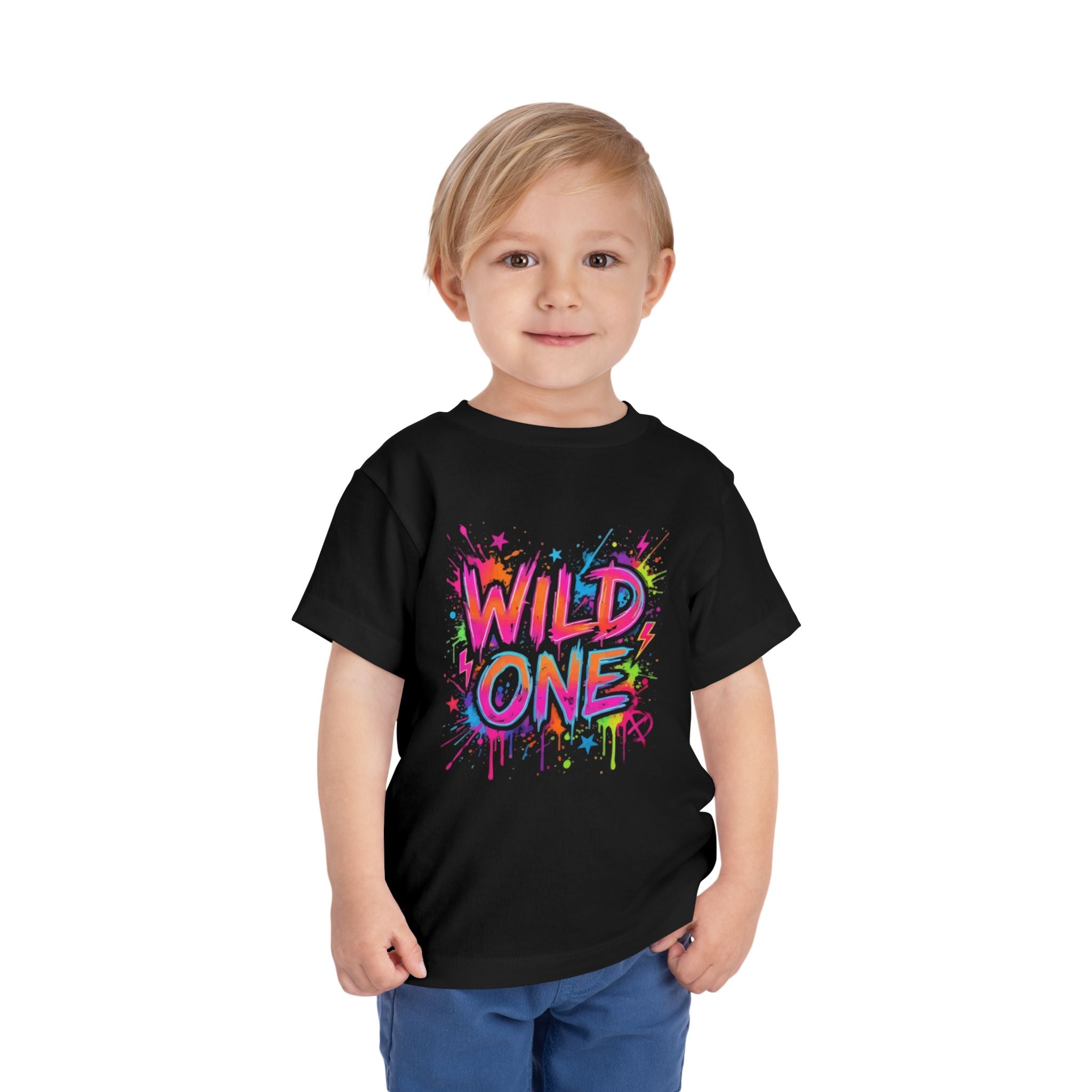 Wild One Toddler Tee — Bright Graffiti 1st Birthday Shirt