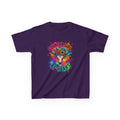 Kids T-Shirt - "Country Girl At Heart" Colorful Skull & Flowers Tee