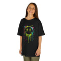 Kids T‑Shirt — Neon Drip Smiley Face Graphic Tee (Youth)
