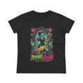 Zombie Nation Women's Tee – Neon Retro Zombie Girl Graphic Shirt