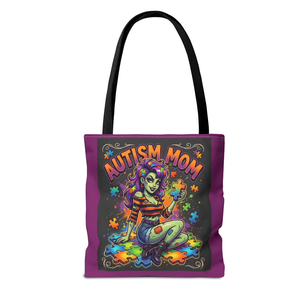 Autism Mom Tote Bag — Colorful Puzzle Piece Support Design