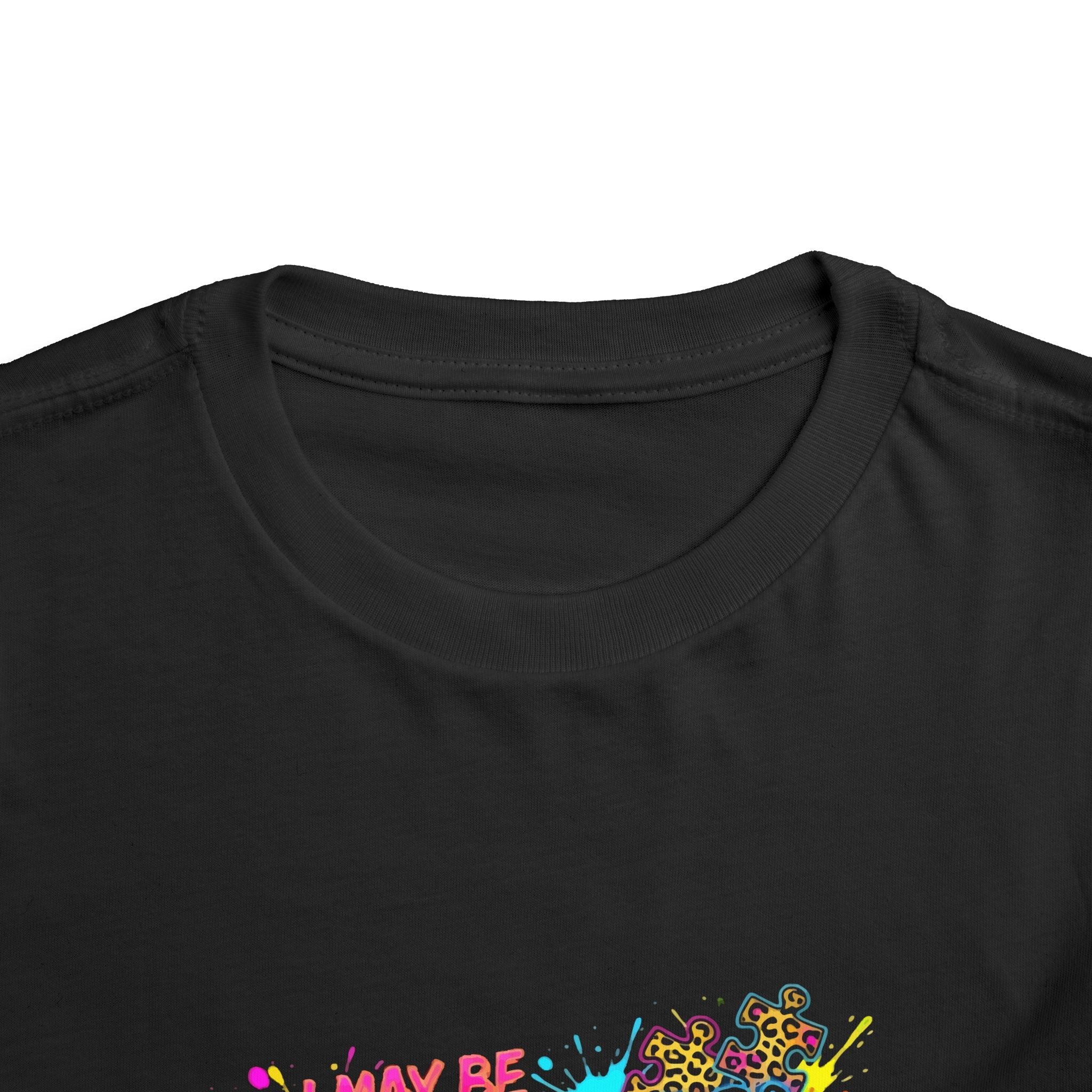 Toddler Tee - Colorful "I May Be Non Verbal But My Momma Ain't" Autism Awareness Shirt