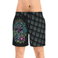 Neon Skull Floral Swim Shorts