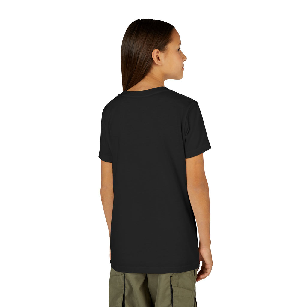 Youth Tee — 'Living My Best Life' Neon Paint Smiley Graphic