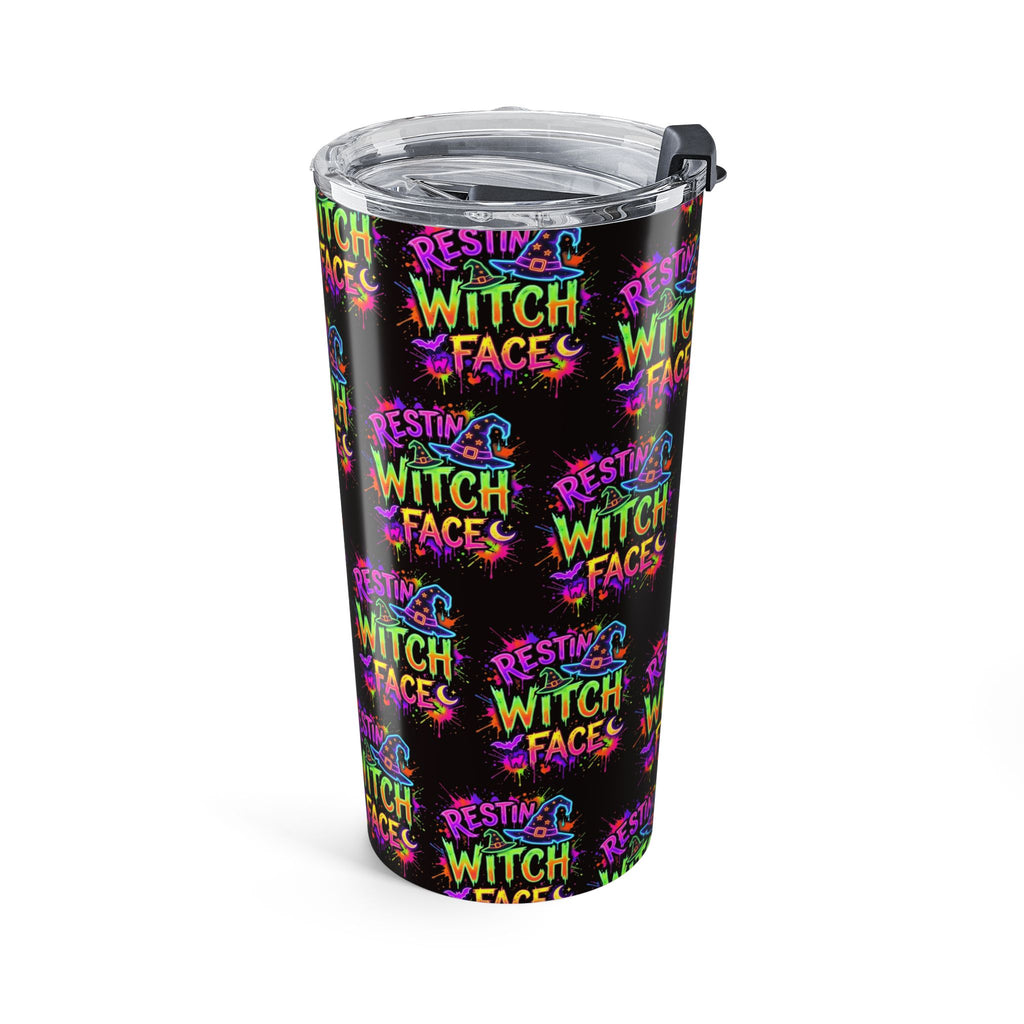20oz Tumbler — 'Resting Witch Face' Colorful Halloween Travel Cup