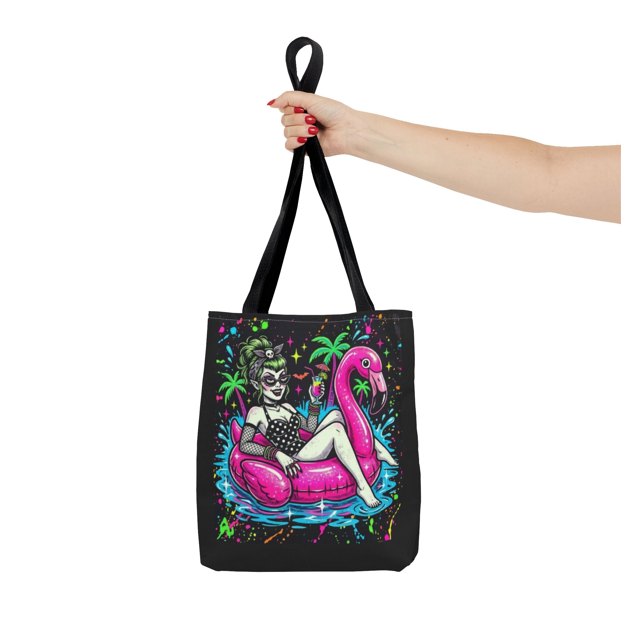 Retro Pin-Up Flamingo Tote