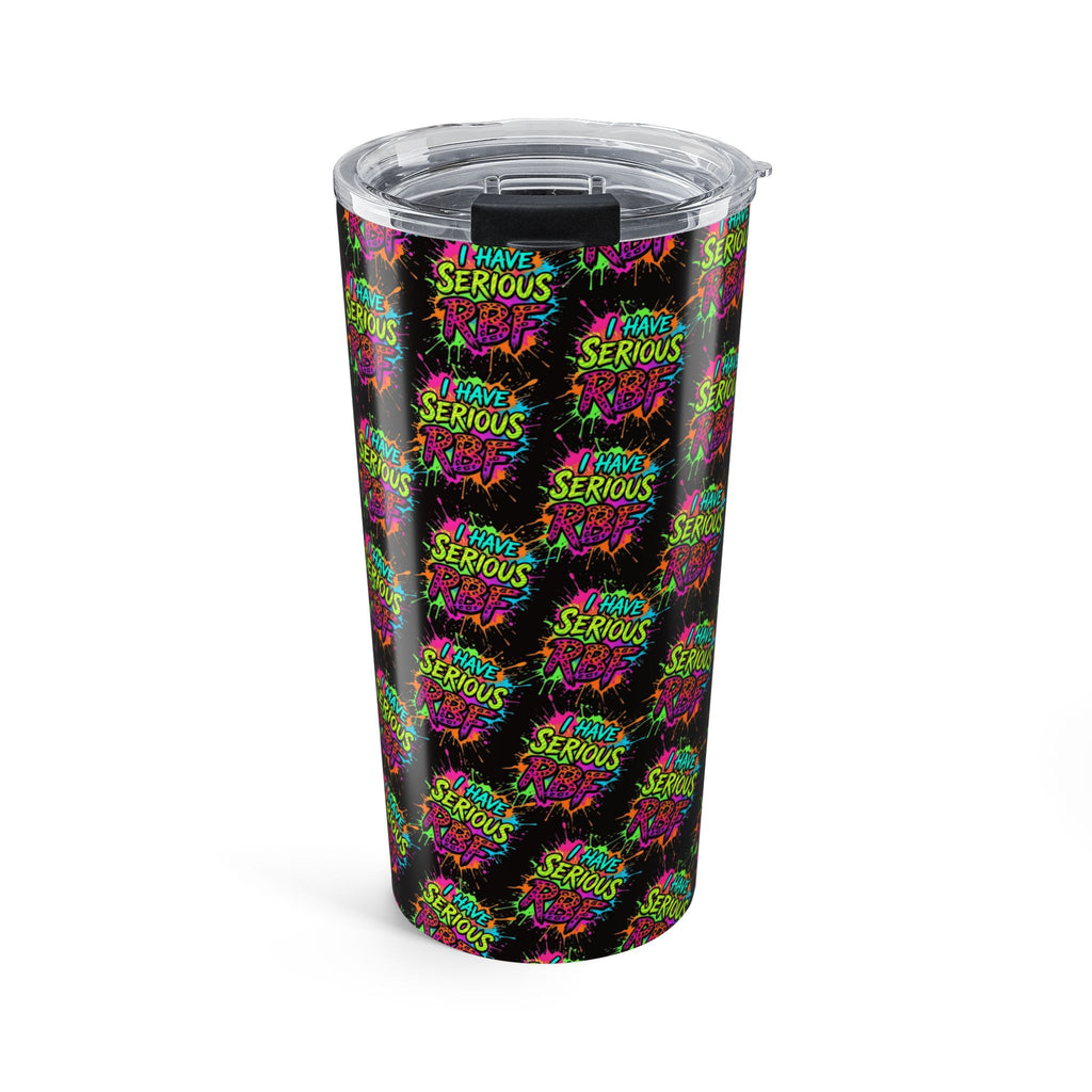 20oz Tumbler — 'Serious Vibes' Neon Tie-Dye Travel Mug