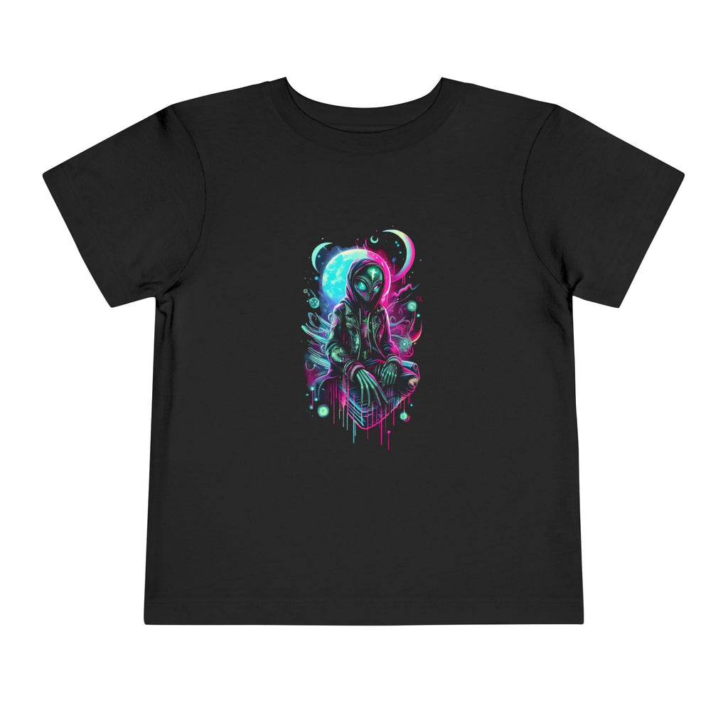 Toddler Tee — Neon Alien Moon Graphic