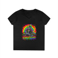 Love Is Love Rainbow Unicorn V-Neck Tee