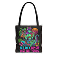 Yes I'm a Bi*ch Tote Bag — Retro Devil Girl LGBTQ+ Pride Beach Tote