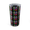 Neon Skeleton Splash 20oz Tumbler – "Save the Date You Deserve" Colorful Skull Travel Cup