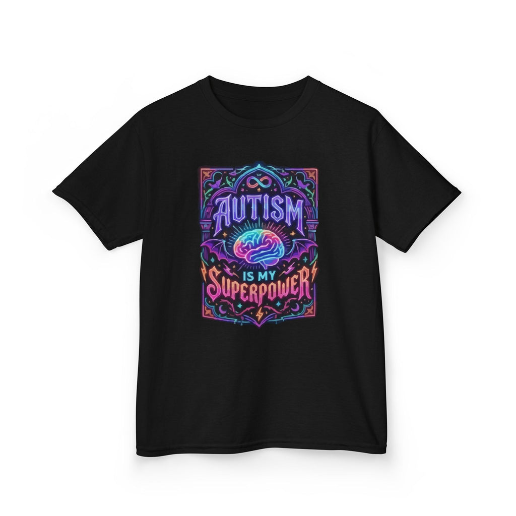 Kids Tee — "Autism Is My Superpower" Colorful Awareness Graphic