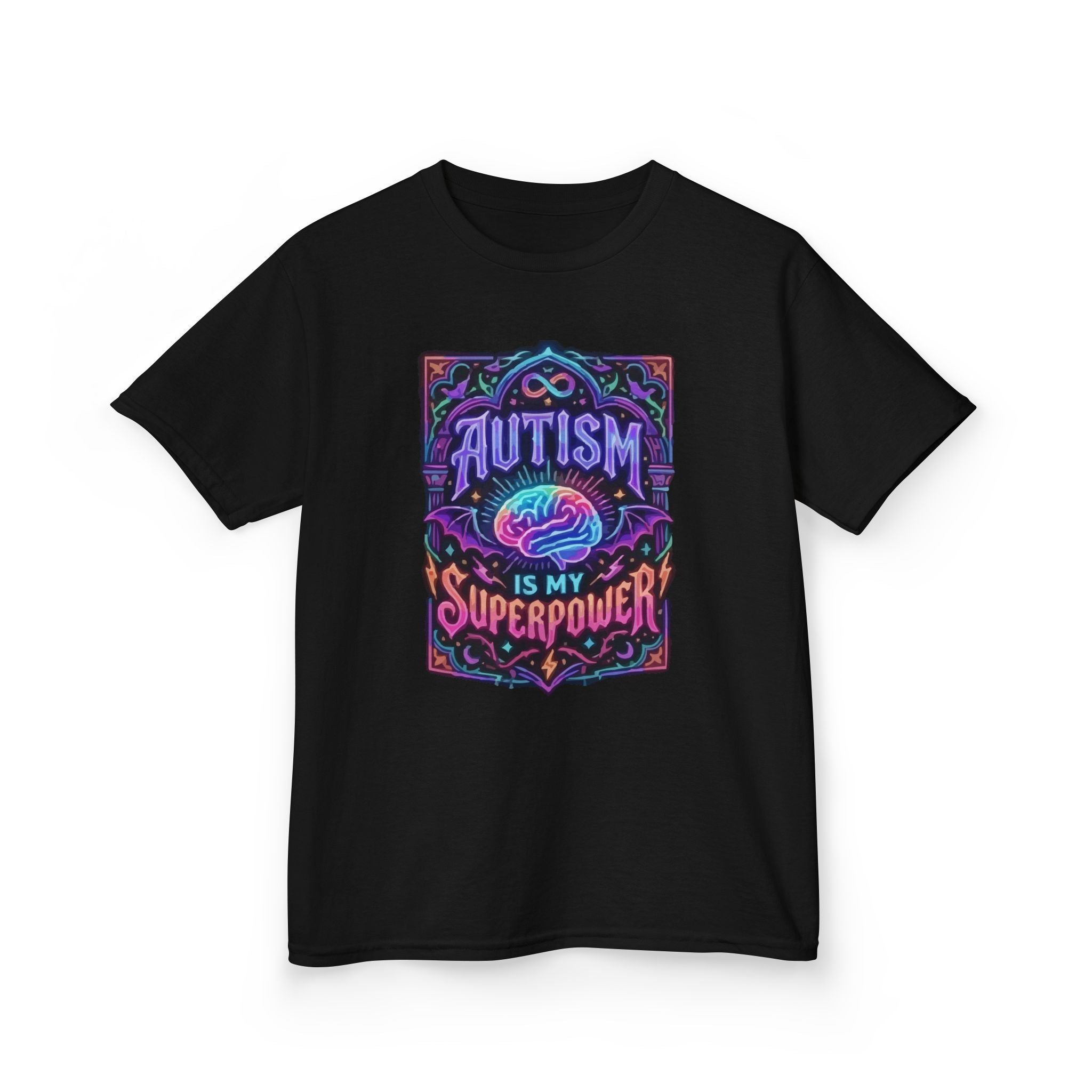 Kids Tee — "Autism Is My Superpower" Colorful Awareness Graphic