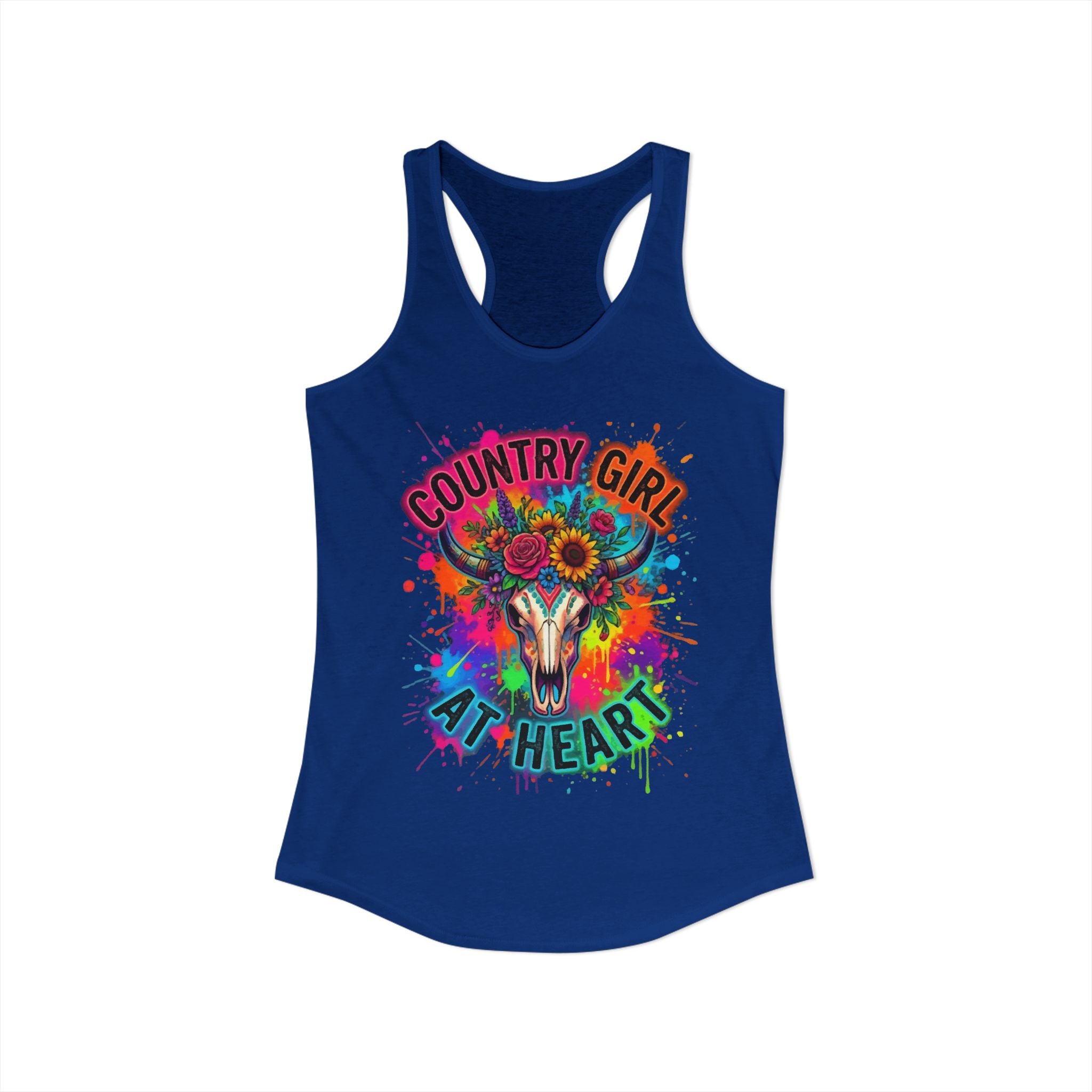 Women's Country Girl at Heart Ideal Racerback Tank