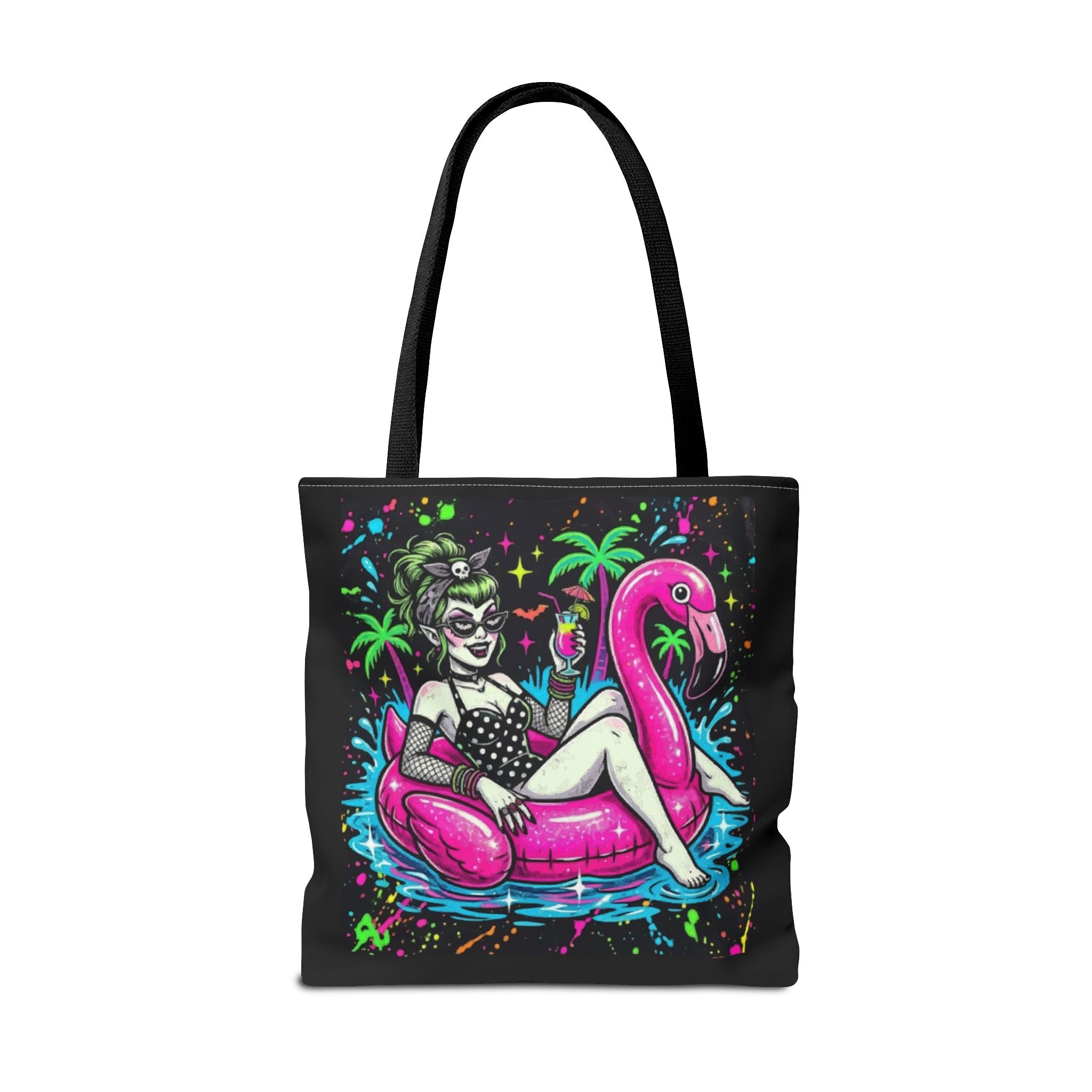 Retro Pin-Up Flamingo Tote