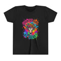 Youth Tee — "Country Girl at Heart" Colorful Cow Skull Graphic