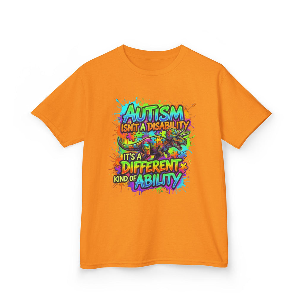 Kids Tee — "Autism Isn’t a Disability, It’s a Different Kind of Ability" Colorful Awareness Shirt