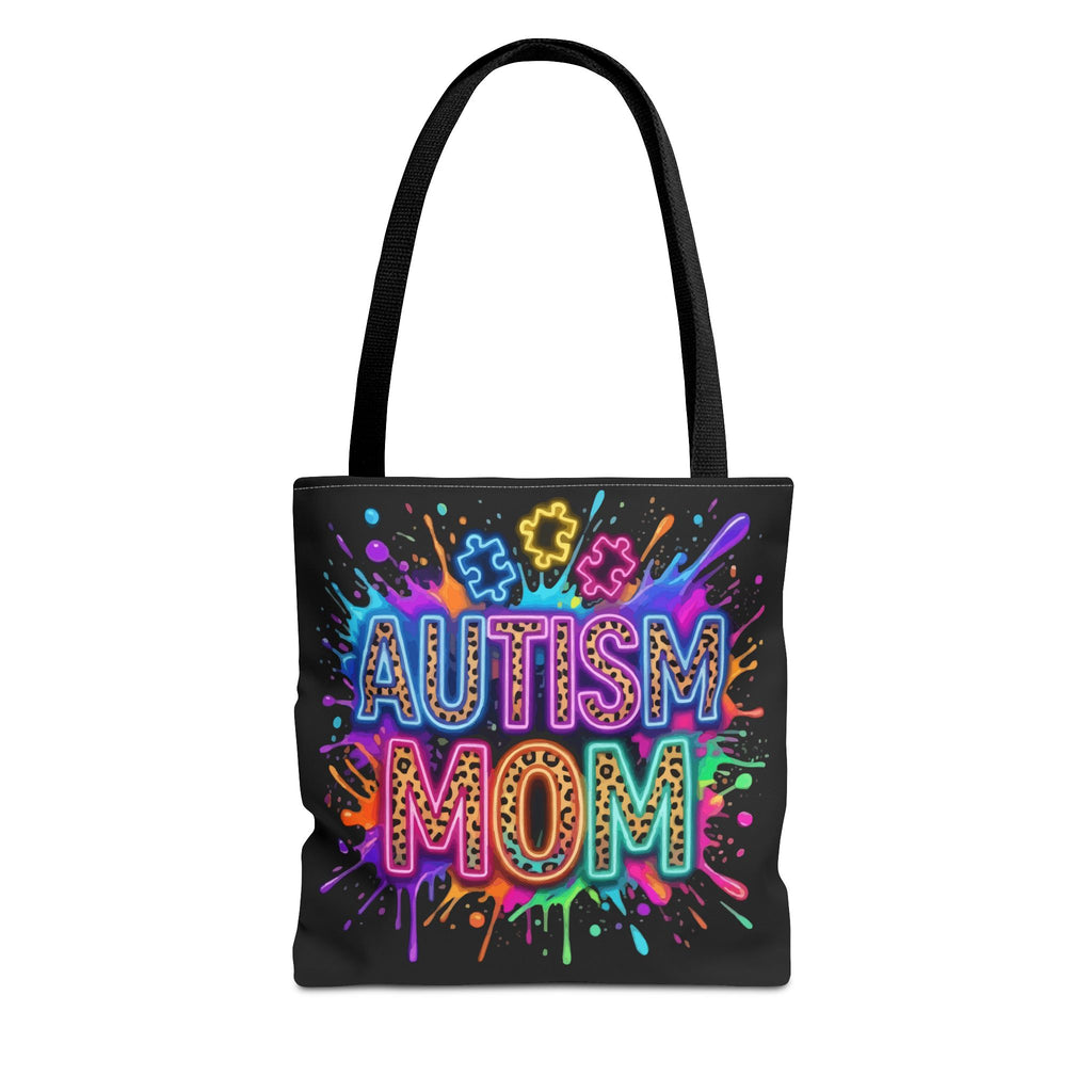 Autism Mom Tote Bag — Colorful Puzzle Piece Awareness Shopper