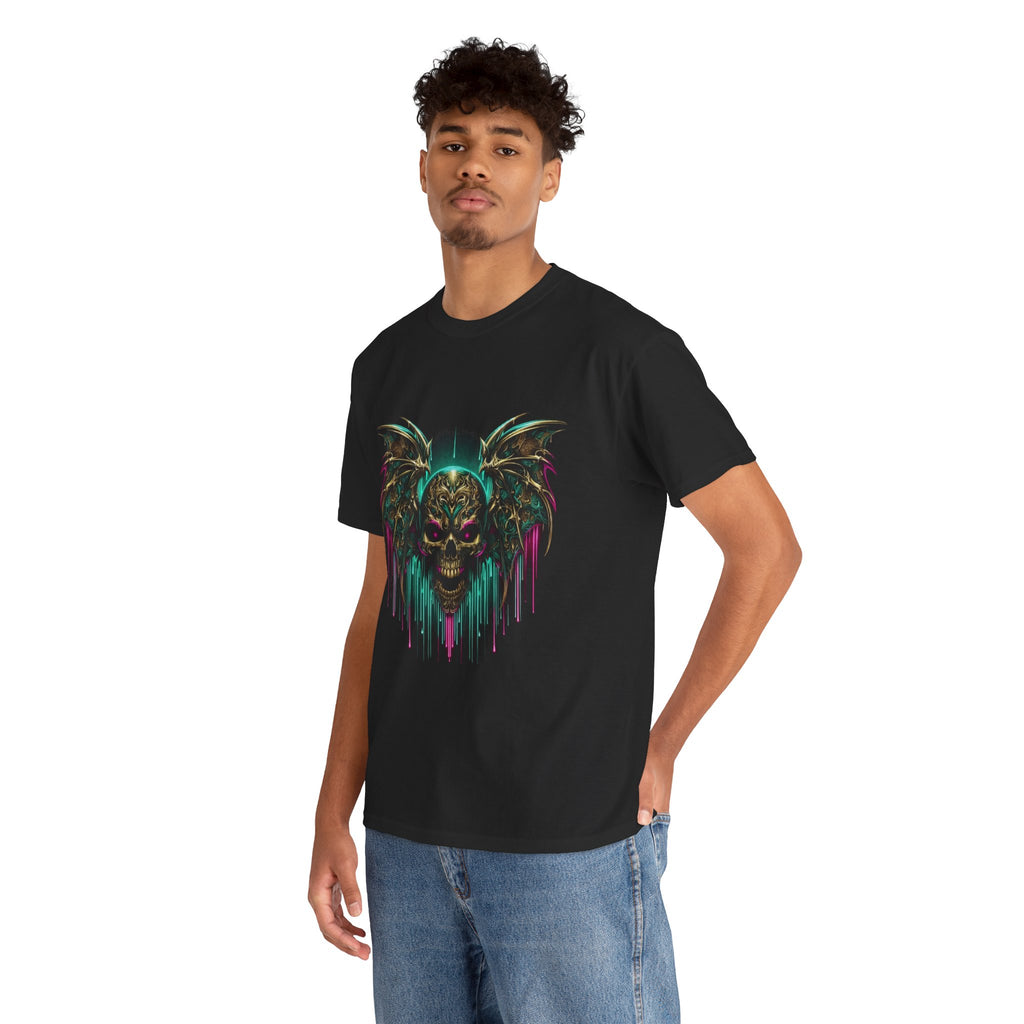 Neon Drip Demon Skull T-Shirt