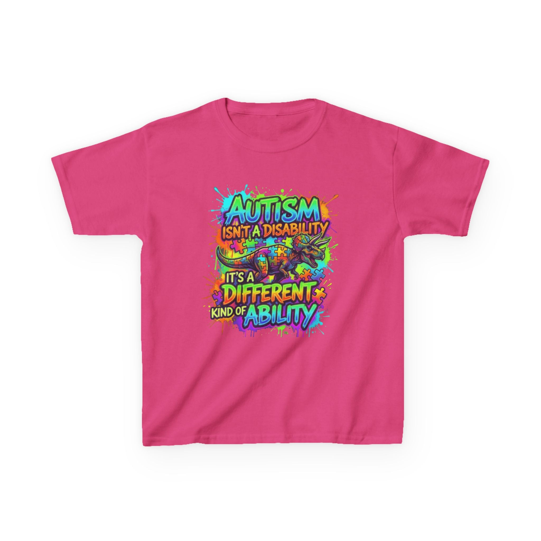 Kids Tee — "Autism Isn’t a Disability, It’s a Different Kind of Ability" Colorful Awareness Shirt