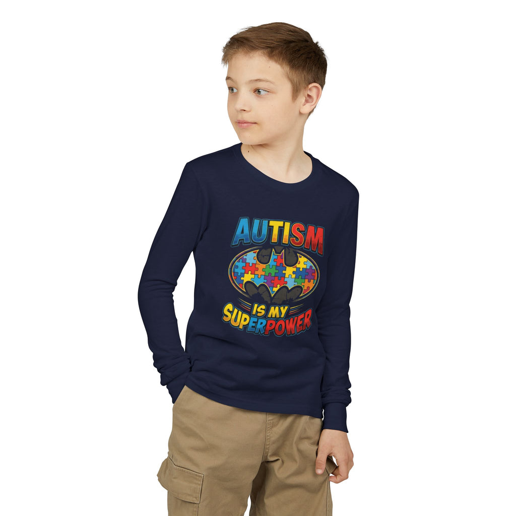 Autism Is My Superpower Youth Long Sleeve Tee