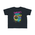 Toddler Tee — “Someone’s Faral Child” Neon Drip Smiley Graphic