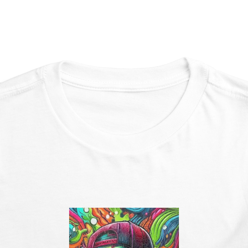 Toddler Tee — Psychedelic Zombie Skull Graphic Kids Shirt