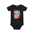 Infant One-Piece – "Living My Best Life" Colorful Splash Baby Bodysuit