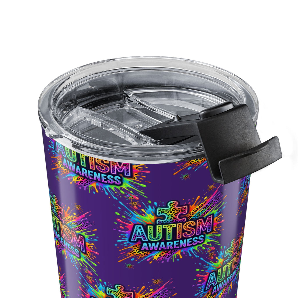 Autism Awareness 20oz Tumbler – Colorful Puzzle Splash Travel Cup