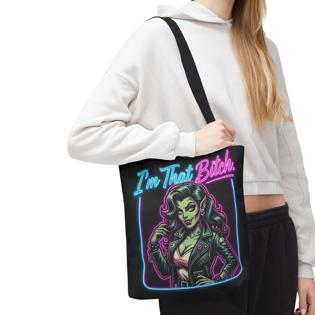 Tote Bag — "I'm That Bitch" Neon Pin-Up Tote