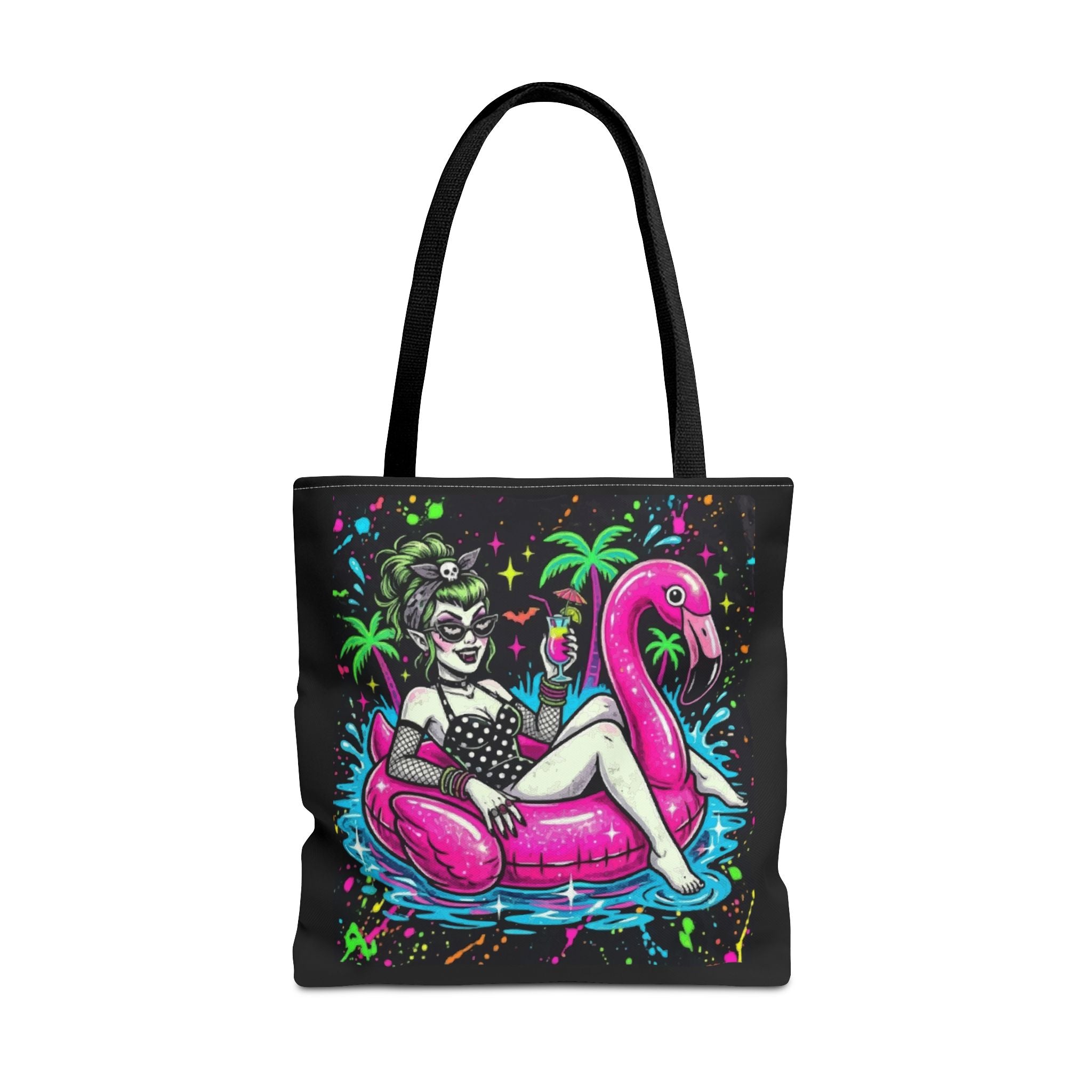 Retro Pin-Up Flamingo Tote