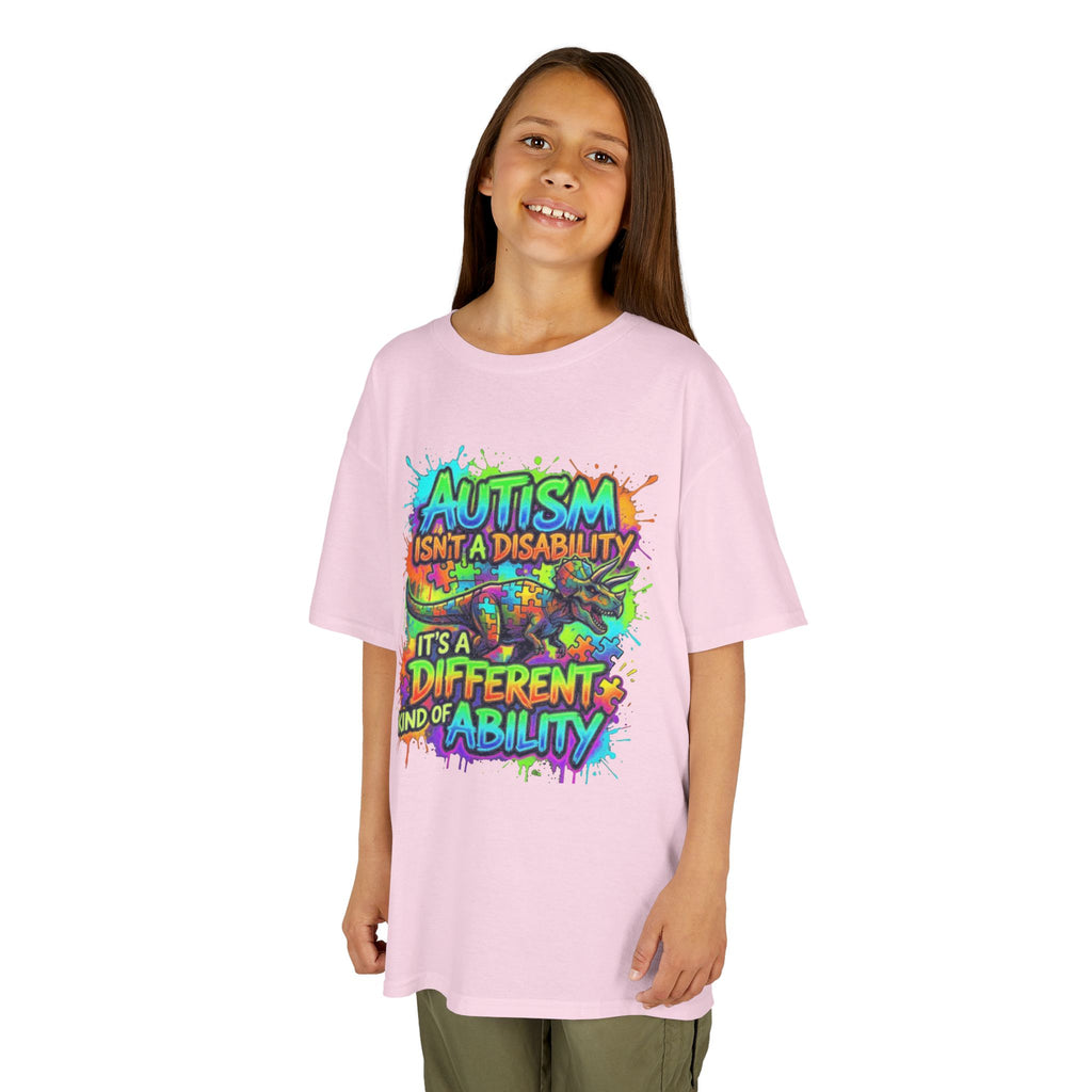 Kids Tee — "Autism Isn’t a Disability, It’s a Different Kind of Ability" Colorful Awareness Shirt