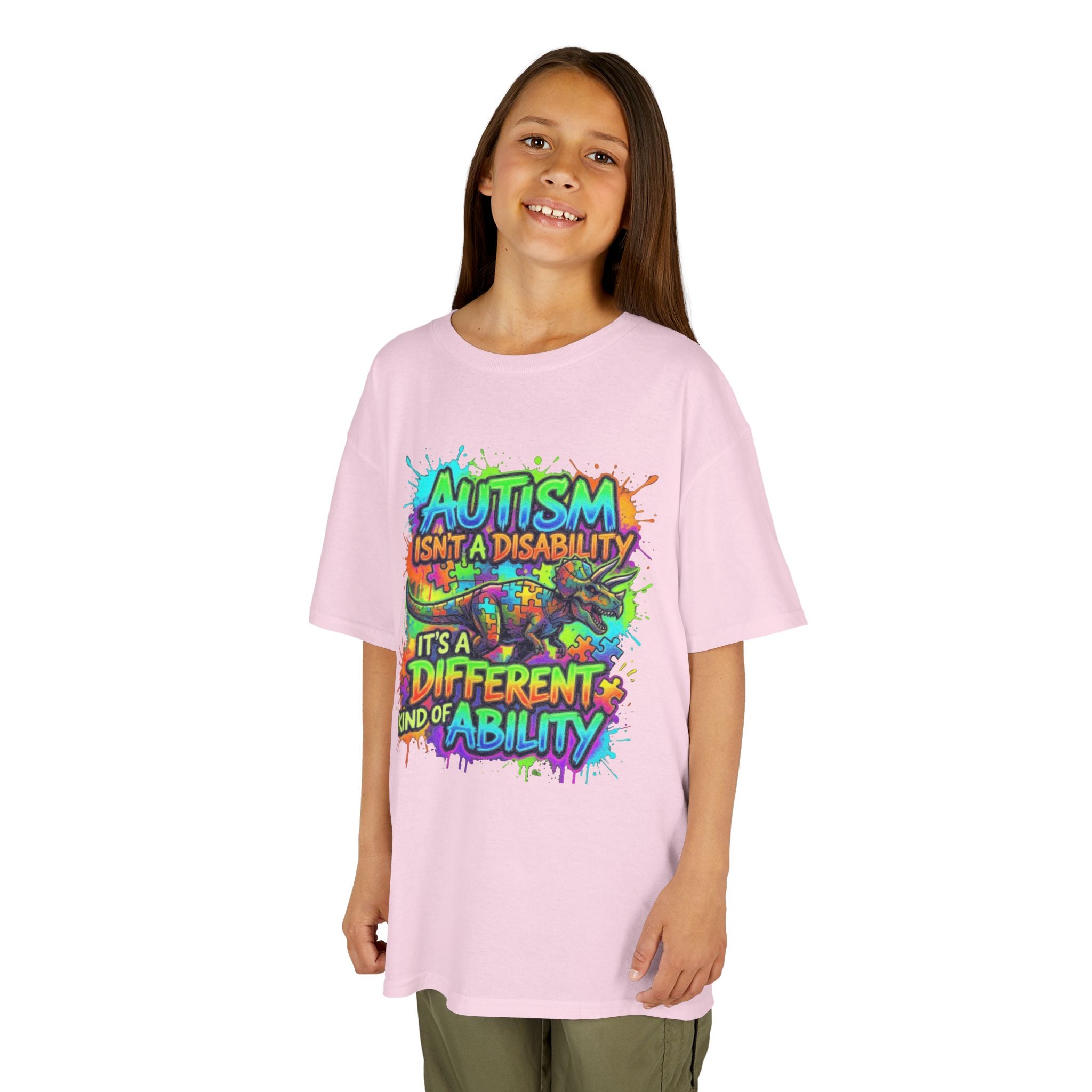 Kids Tee — "Autism Isn’t a Disability, It’s a Different Kind of Ability" Colorful Awareness Shirt