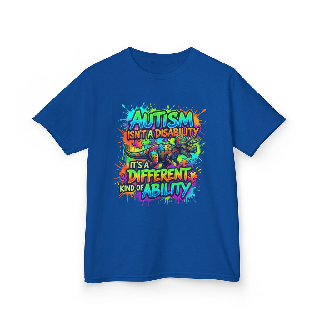Kids Tee — "Autism Isn’t a Disability, It’s a Different Kind of Ability" Colorful Awareness Shirt