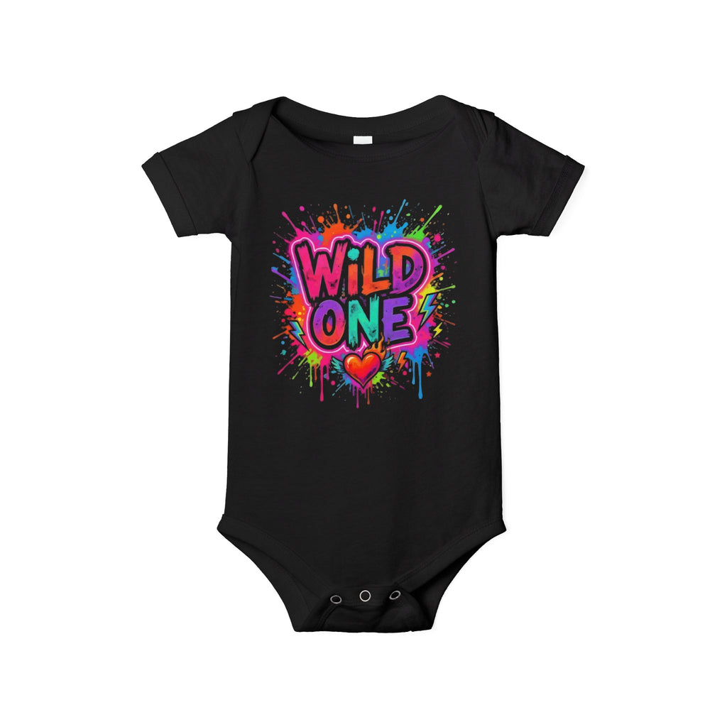 Wild One Infant Bodysuit - Colorful Graffiti First Birthday Baby Onesie
