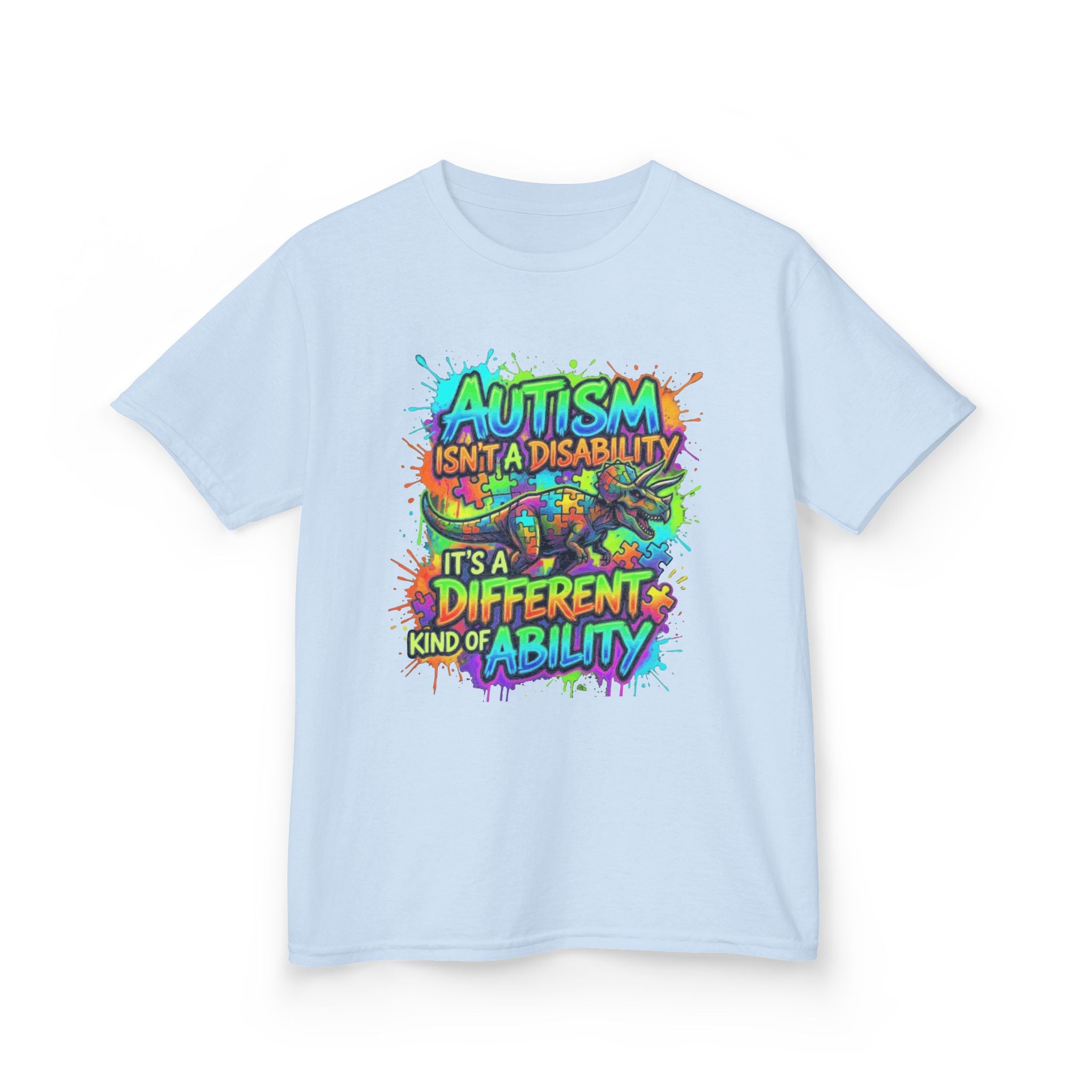 Kids Tee — "Autism Isn’t a Disability, It’s a Different Kind of Ability" Colorful Awareness Shirt