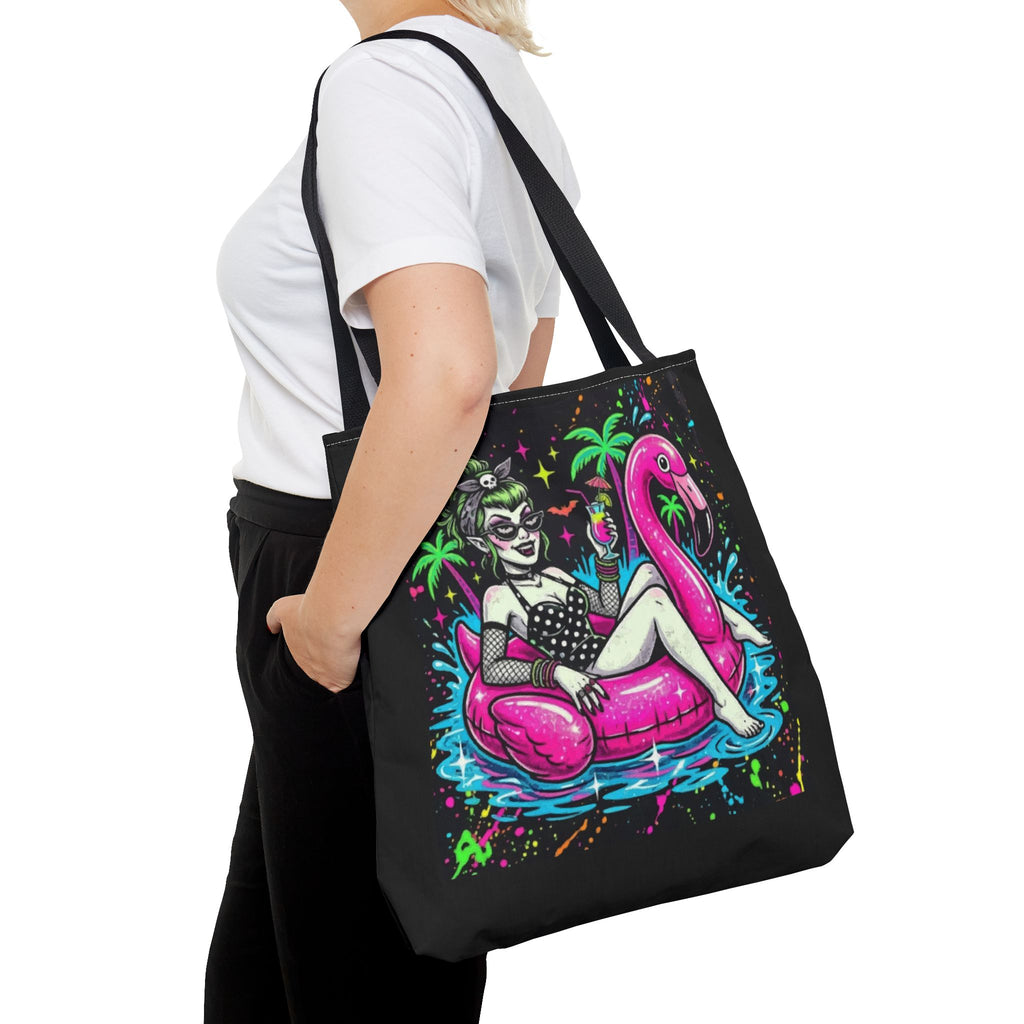 Retro Pin-Up Flamingo Tote