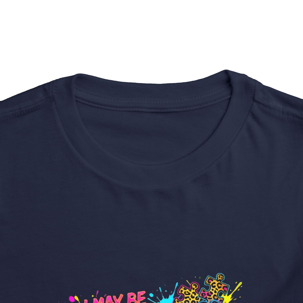 Toddler Tee - Colorful "I May Be Non Verbal But My Momma Ain't" Autism Awareness Shirt