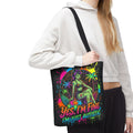 Autistic Pride Tote Bag — “Yes, I’m Fine, I’m Just Autistic” Neon Pinup Tote