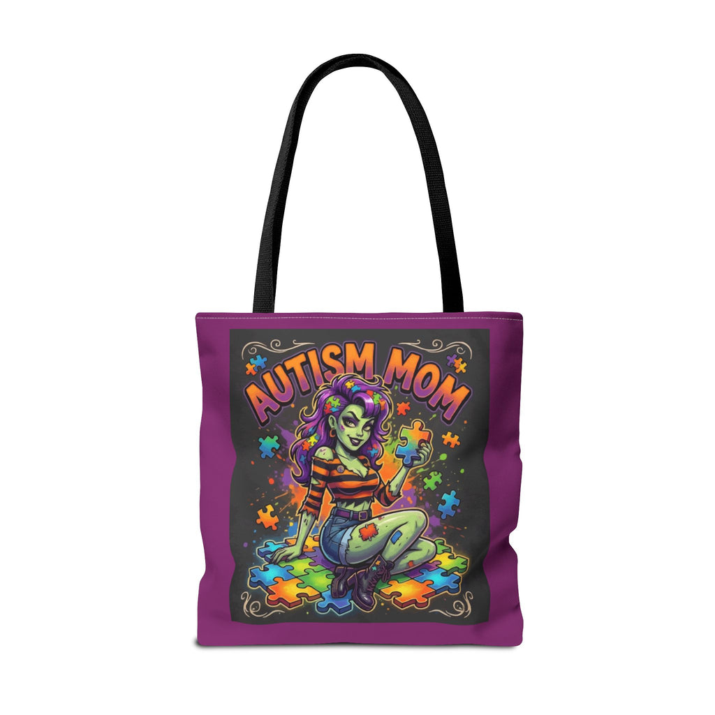 Autism Mom Tote Bag — Colorful Puzzle Piece Support Design