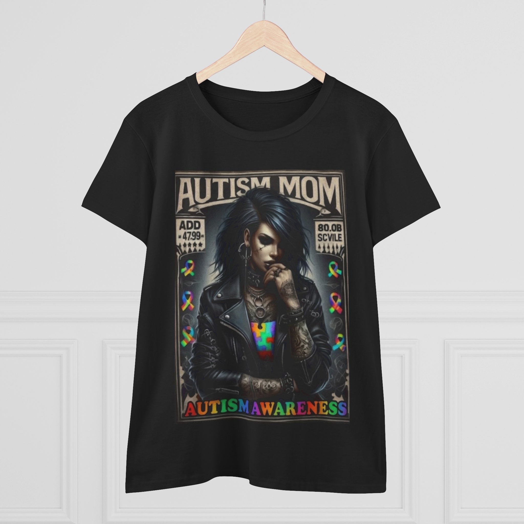 Autism Mom Tee — Gothic Rock Autism Awareness Women's T‑Shirt