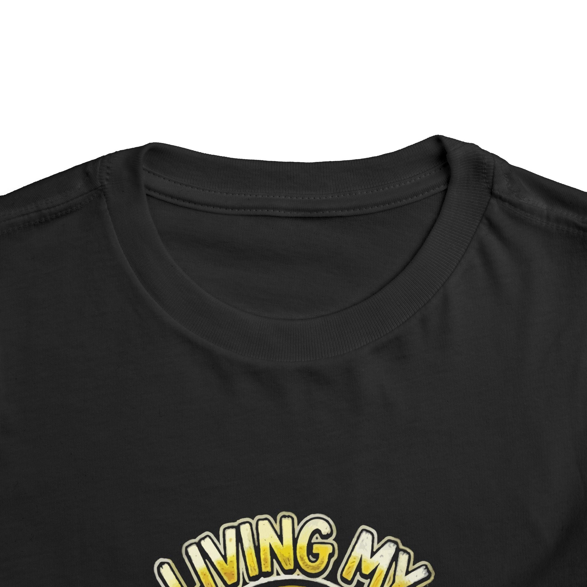Toddler Tee - "Living My Best Life" Smiley Drip Graphic