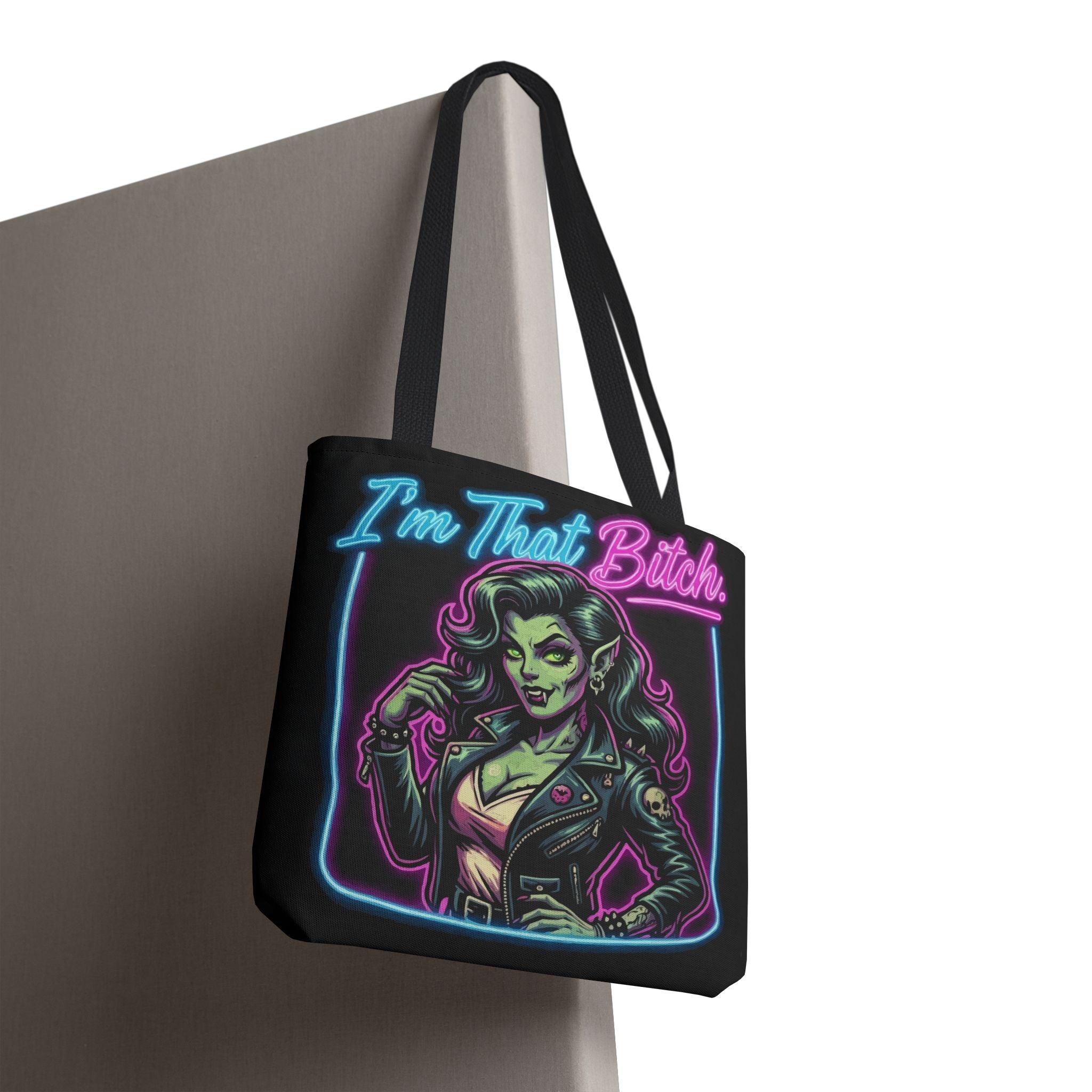 Tote Bag — "I'm That Bitch" Neon Pin-Up Tote