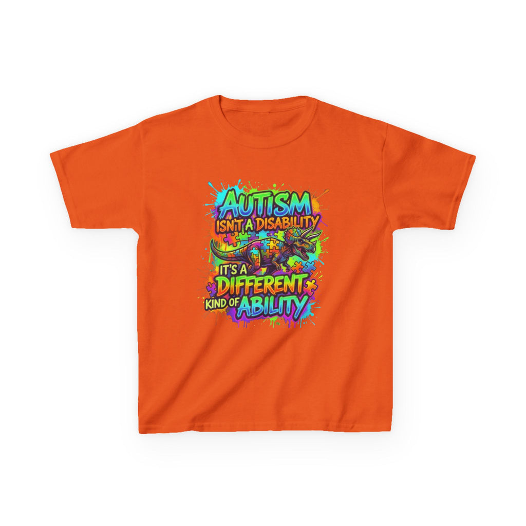Kids Tee — "Autism Isn’t a Disability, It’s a Different Kind of Ability" Colorful Awareness Shirt